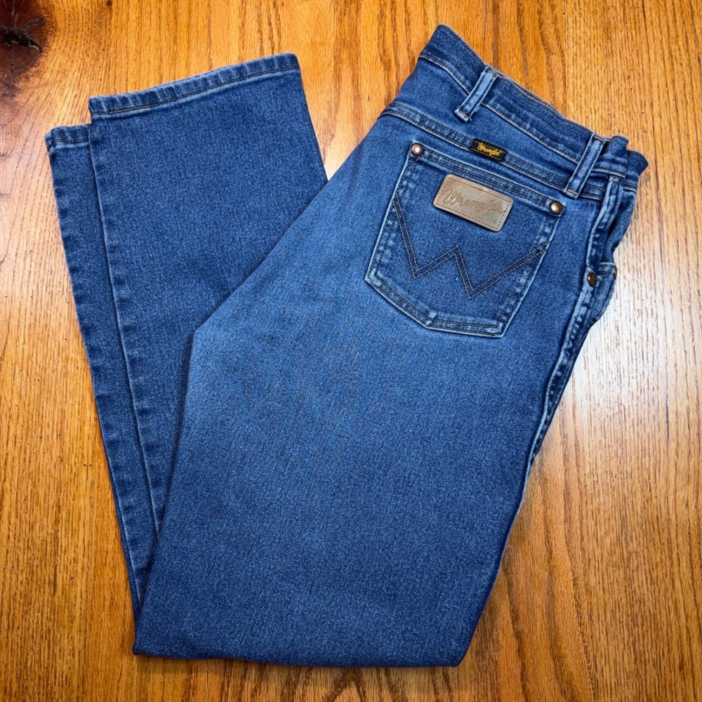 Wrangler Cowboy Cut Active Flex Jeans Mens 34x32 (Tag 34X34) Original Fit Denim